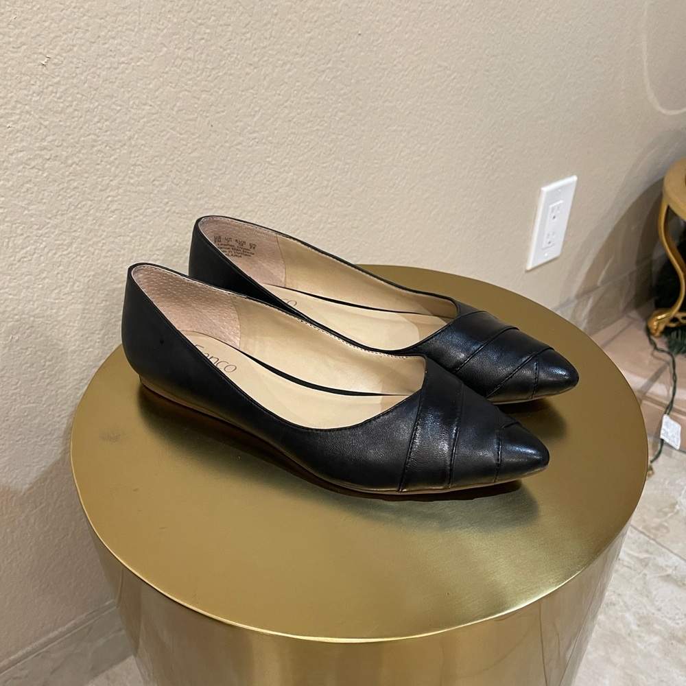 Franco Sarto black flats. Size 9.